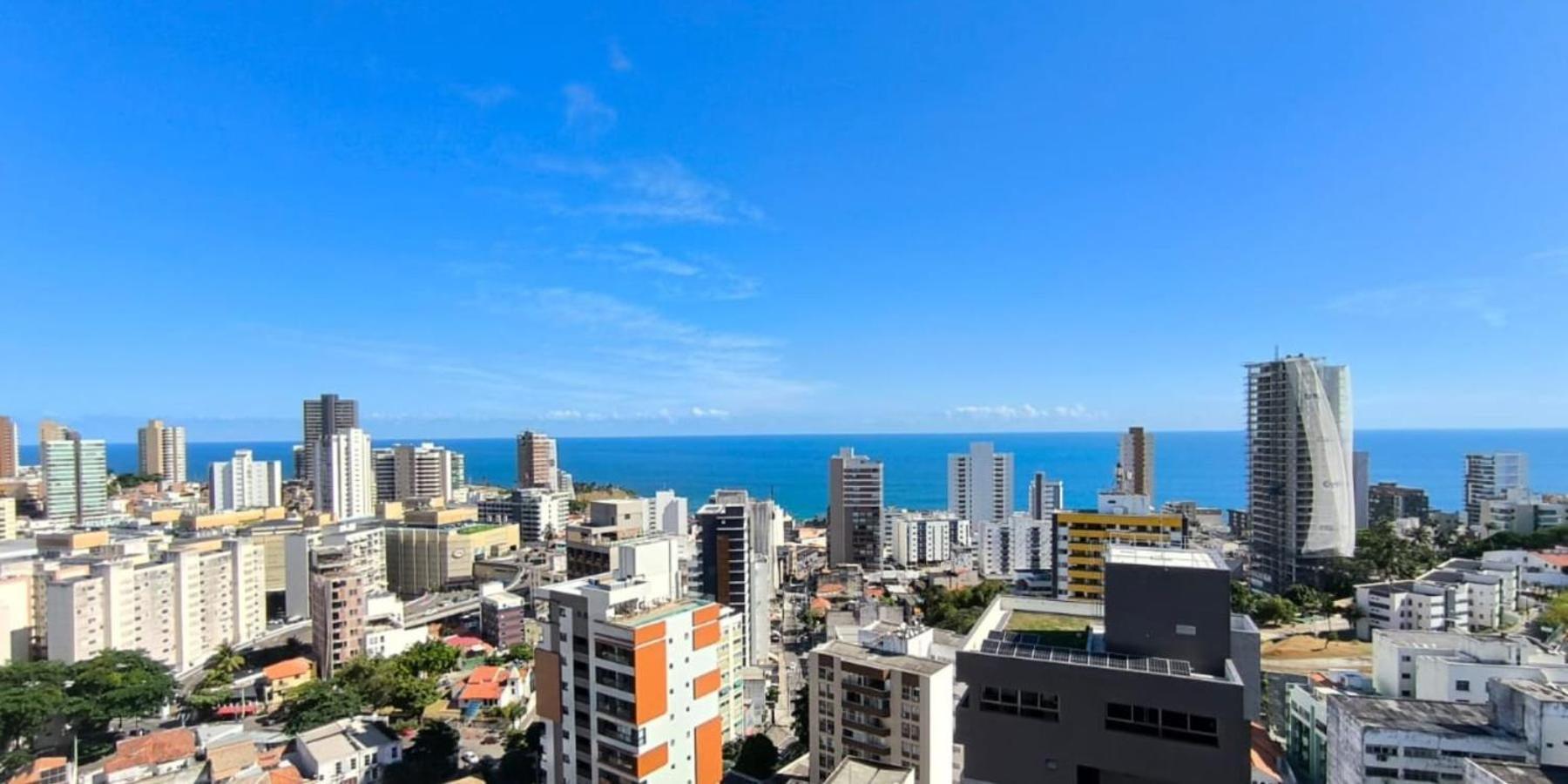 Lindo Studio Vista Mar Na Barra Com Piscina No Rooftop Do Edf, Proximo Ao Porto Da Barra Salvador Exteriér fotografie
